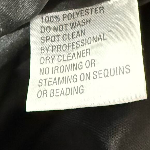 Ieena for Mac Duggal Black Long Sleeve Ruffle Tiered Midi Dress Women’s Sz 8 - Picture 8 of 9